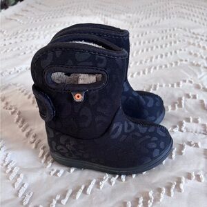 Bogs Kids Black Animal Pattern Boots